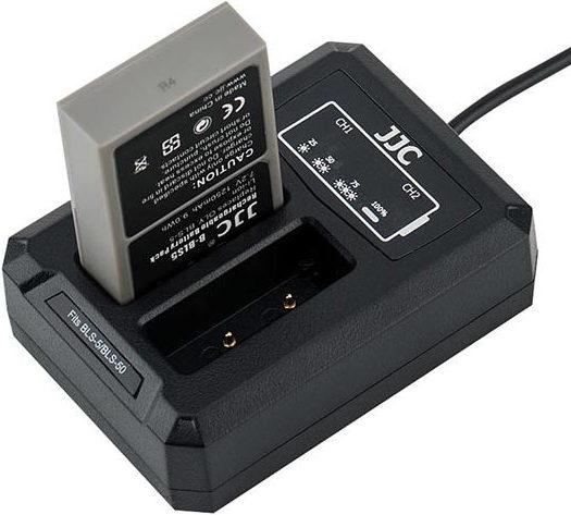 Produktbild JJC Olympus DCH BLS5 USB Dual Battery Charger (voor Olympus BLS 1/BLS 5/BLS 50) (Kamera Akku Ladegerät)