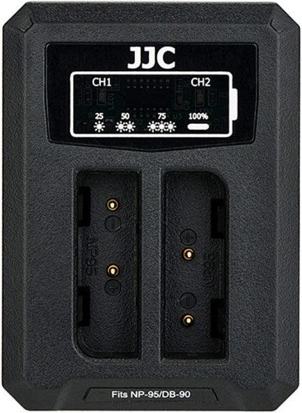 Actual product image JJC Fuji DCH NP95 USB Dual BatteryCharger (for Fujifilm NP 95 / Ricoh DB 90)