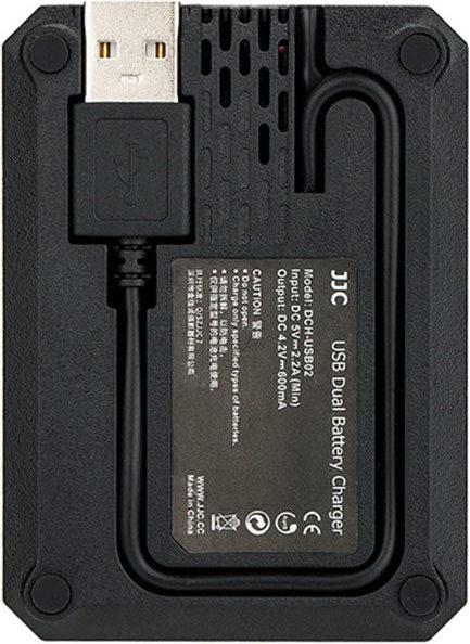 Actual product image JJC Fuji DCH NP95 USB Dual BatteryCharger (for Fujifilm NP 95 / Ricoh DB 90)