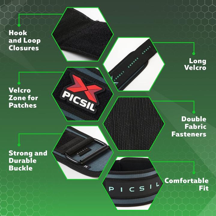 Immagine prodotto PicSil Cintura per sollevamento pesi XL, verde