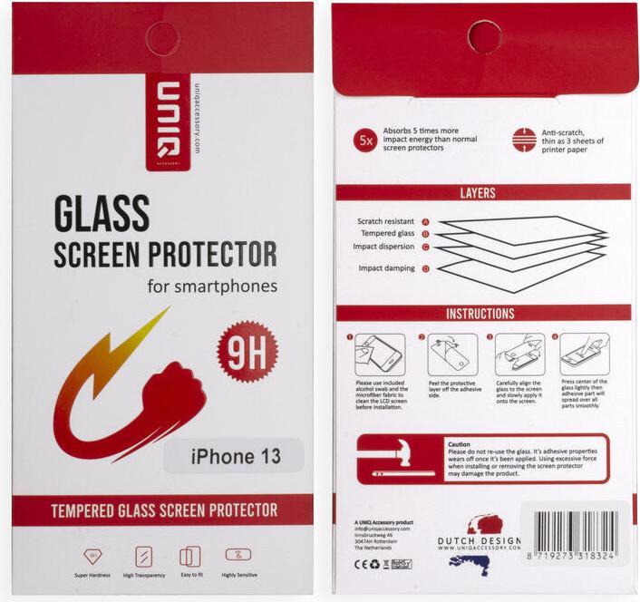 Produktbild UNIQ Accessory Panzerglas 9H - iPhone 13 - Display Schutzglas (1 Stück, Apple iPhone 13)