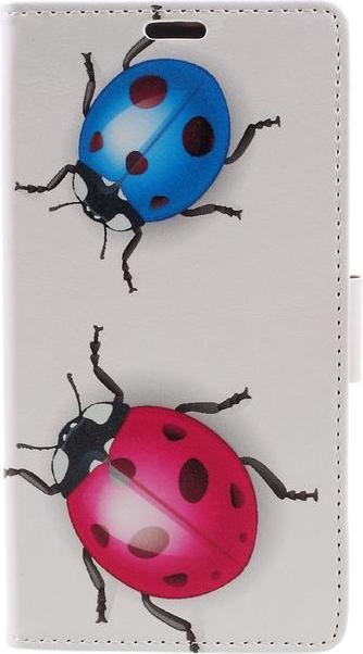 Actual product image MU Style Case leather with colored ladybugs (DTEK60)