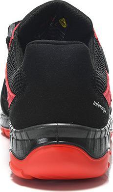 Actual product image Elten Batai Lonny W red Easy S1P ESD, juodi/raudoni 48 (S1P, 48)