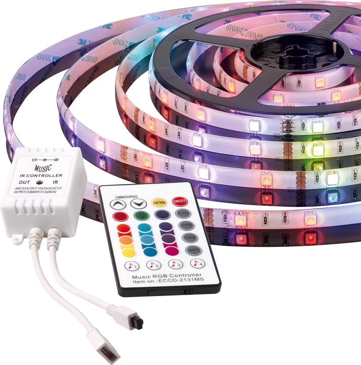 Activejet AJE-LED MUSIC STRIPE LED Strip Universal Strip Light Indoor/Outdoor (Cold White, Warm white, Multicoloured, 300 cm, Indoor, Outdoor)