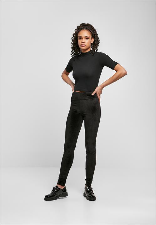 Actual product image Urban Classics Ladies High Waist Velvet Leggings (S)