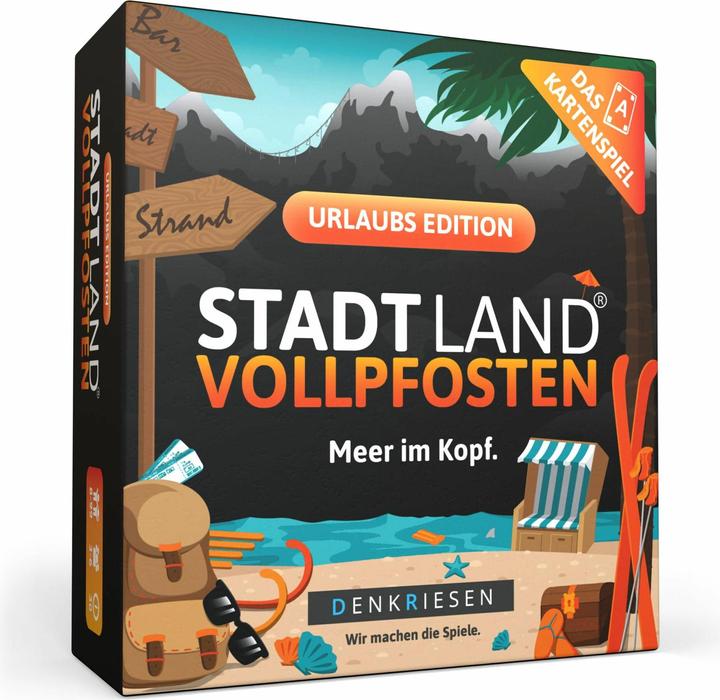 Denkriesen - STADT LAND VOLLPFOSTEN® - Das Kartenspiel – URLAUB EDITION - "Meer im Kopf." (Deutsch)