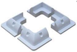 Autosolar Corner spoiler fastening plastic spoiler profile bracket - mounting corners