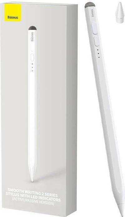 Actual product image Baseus Smooth Writing Stylus with LED Indicators (Active+Passive) White