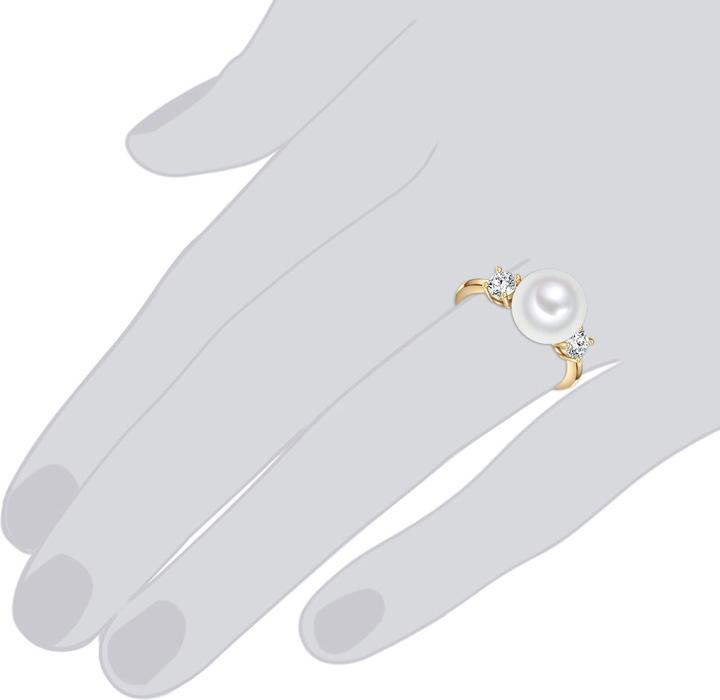 Immagine prodotto Lulu & Jane Donna Ottone Zirconia Shell Core Pearl Oro Giallo - 29629 (58)