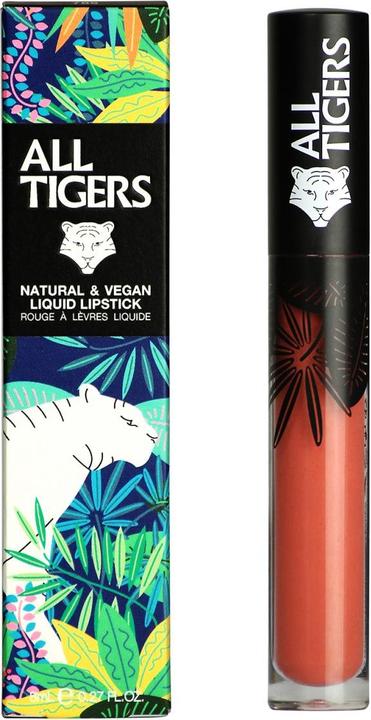 All Tigers Liquid Lipstick matt vegan und natürlich (Pfirsich, Orange)