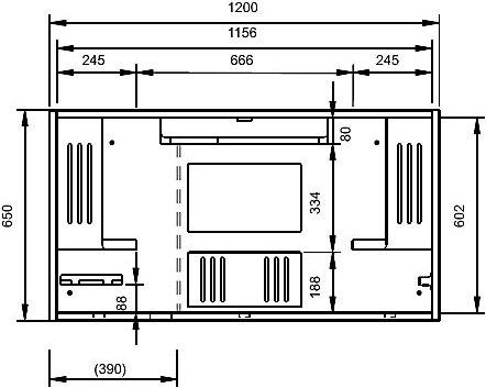 Actual product image Hammerbacher Mini-Office wall-mounted desk, HxWxD 650 x 1200 x 260 mm, white / white.