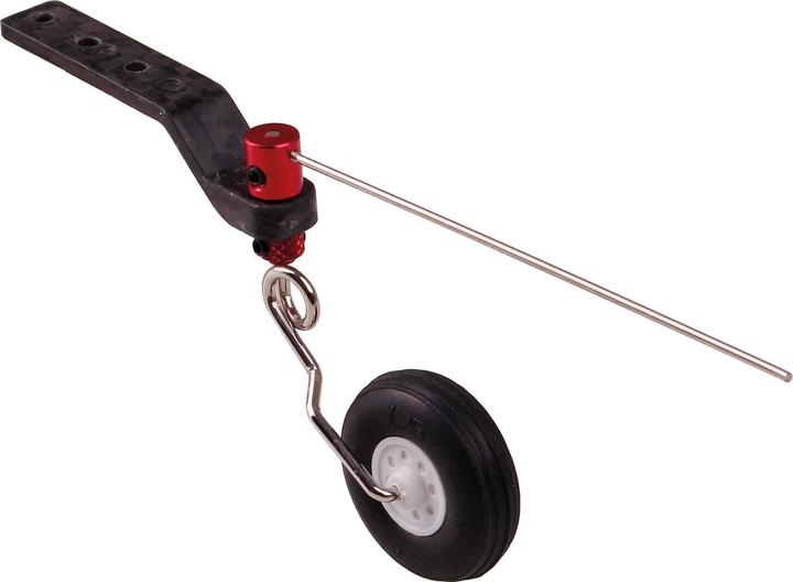 Actual product image Kuza Rear landing gear 90-120e Carbon V2 with wheel approx. 31mm steerable