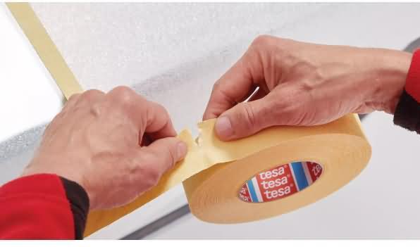 Actual product image tesa Crepe tape krepp® 4322 strongly creped chamois length 50 m width 50 mm (50 mm)
