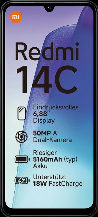 Produktbild Xiaomi Redmi 14C (128 GB, Schwarz, 6.88", Dual SIM, 50 Mpx, 4G)