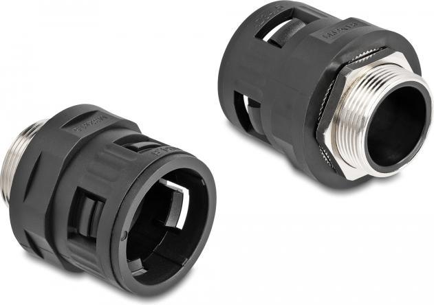 Immagine prodotto Delock Raccordo con filettatura esterna in ottone M32 nero 2 pezzi