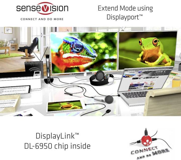 Produktbild Club 3D Dual Display Docking Station 4K60Hz (USB-B, 2 Ports)