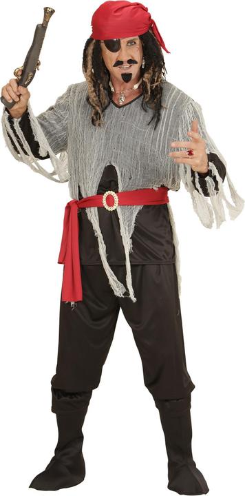Produktbild Widmann Seeräuber Kostüm mit Hemd, Hose, Gürtel, Stiefelüberzieher, Bandana (L)