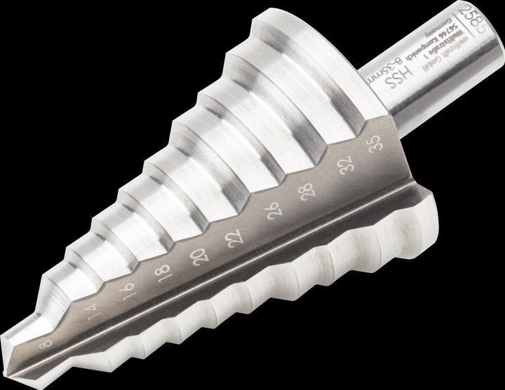Produktbild wolfcraft wolfcraft 1 Stufenbohrer HSS, Schaft 10mm, ø8-35mm (10 mm)