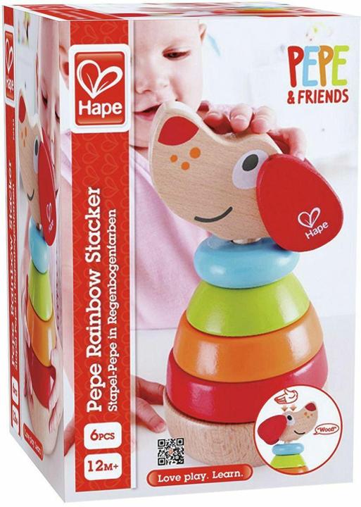 Actual product image Hape Stacking dog Pepe