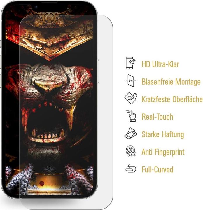 Actual product image Protectorking 4x 9H Panzerglas flexibel HD Klar (4 Piece, Apple iPhone 15 Plus)