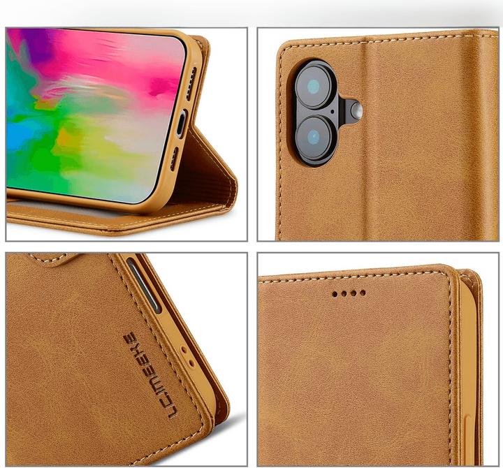 Actual product image Cover-Discount iPhone 16 - LC.IMEEKE leather case cover (Apple iPhone 16)