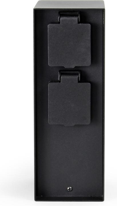 Produktbild Wiltec Gartensteckdose 2fach Zeitschaltuhr Aussensteckdose IP44 Stahl Timer Steckdose