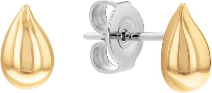 Calvin Klein Fine gold-plated stud earrings Sculptured Drops 35000071 (18 ct. Goldplated Stainless Steel)