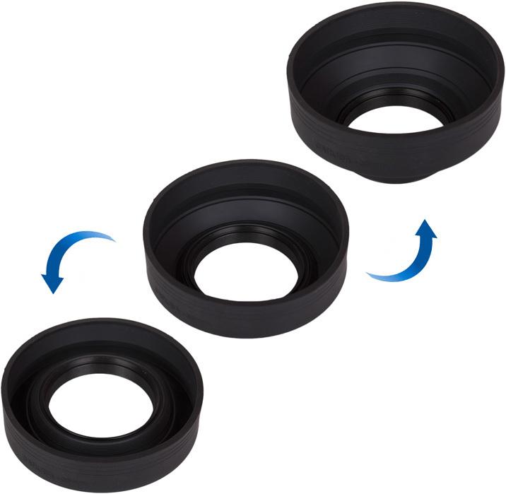 Produktbild Caruba Gummi Gegenlichtblende 3 in 1 58mm