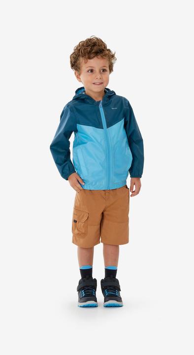 Image du produit Quechua Veste imperméable de randonnée enfant 2-6 ans, MH100 zip bleu