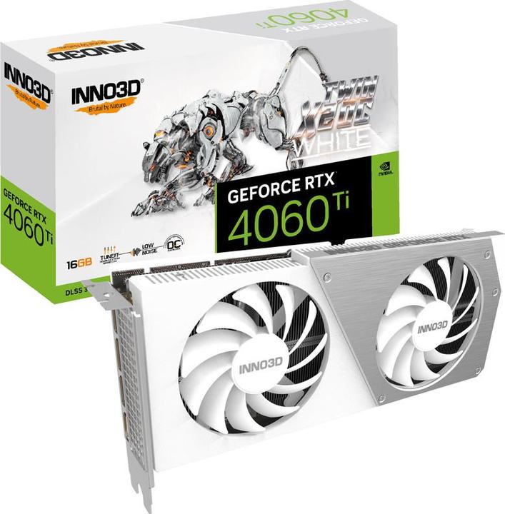 Actual product image Inno3D RTX4060 TI Twin X2 OC WHITE 16GB GDDR6 HDMI 3xDP (16 GB)