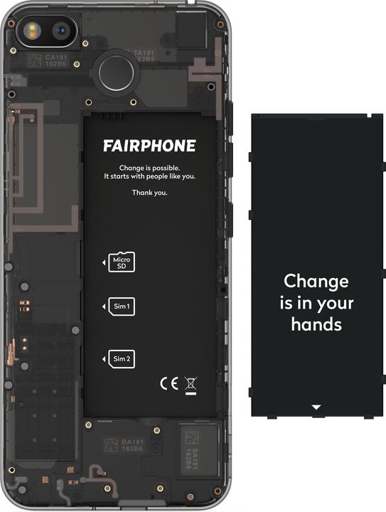 Image du produit Fairphone 3 (64 Go, Dark Translucent, 5.65", Double SIM, 12 Mpx, 4G)