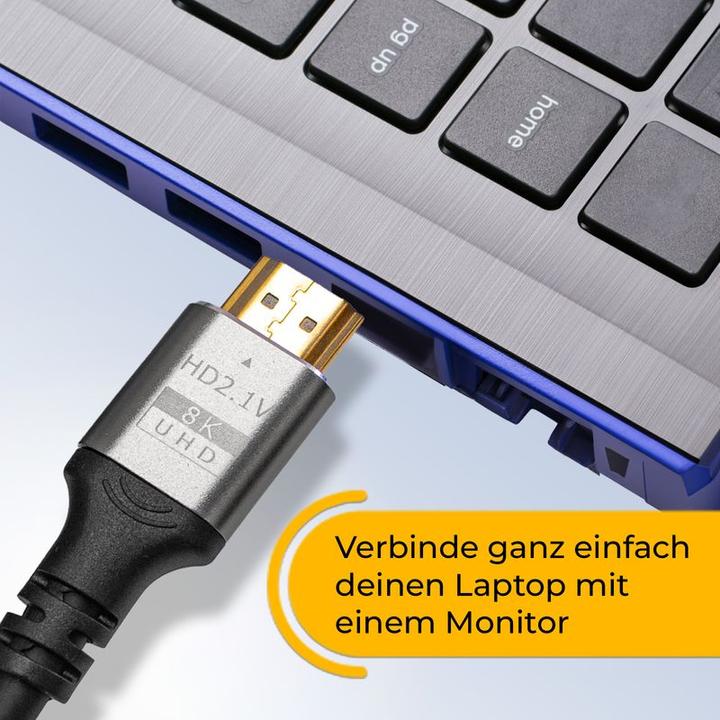 Actual product image Hermex HDMI to HDMI Cable 1m 8K UHD High Speed HDMI Connection Cable (1 m, HDMI)