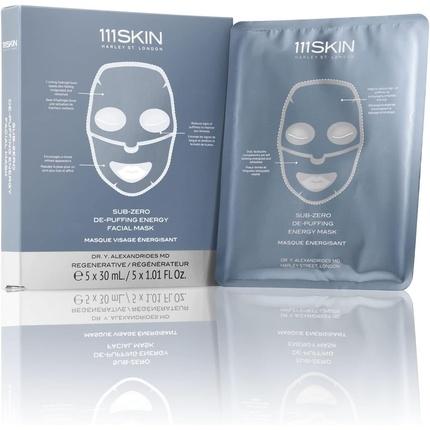 Actual product image 111Skin Sub-Zero de-Puffing Energy Facial Mask 5 Masks 150ml/5.05fl.oz - Pack of 5 (150 ml)