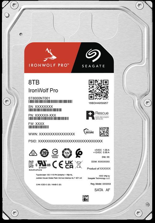 Image du produit Seagate IronWolf Pro High WRL (8 To, 3.5", CMR)