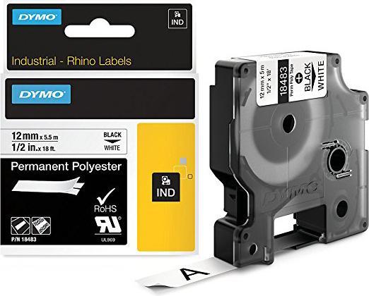 Produktbild Dymo Rhino ID2 Polyesterband 18764, weiss (1.20 cm, Weiss)