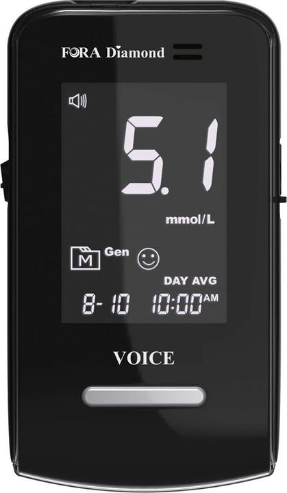 Actual product image Fora Diamond VOICE with voice guidance DE/EN mmol/L (Glucose monitors)