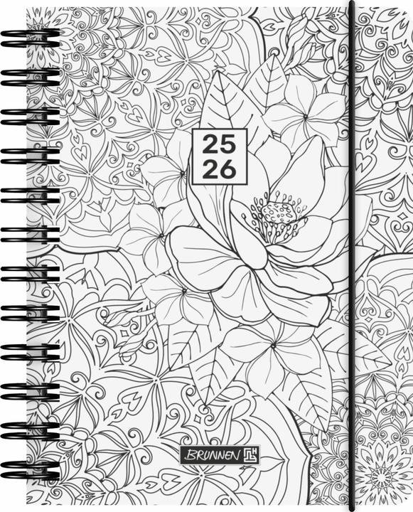 Image du produit BRUNNEN Calendrier de bureau (2025/2026) 'ZENart', 1 page = 1 jour, A6, 352 pages, couverture PP (A6, Anglais, Néerlandais)