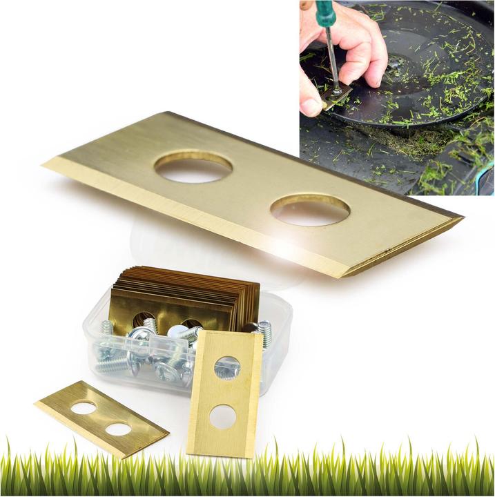 Produktbild Wiltec Rasenroboter Messer Set Titan 36x18mm 18 Stück Mähroboter Rasenmäher (Mähroboter, Rasenmäher Messer + Ersatzmesser Gartenmaschinen)