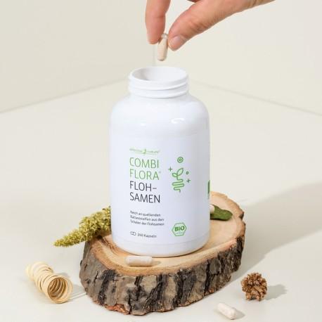 Actual product image Effective Nature Combi Flora organic psyllium husk capsules (240 Piece, Capsules, 160 g)