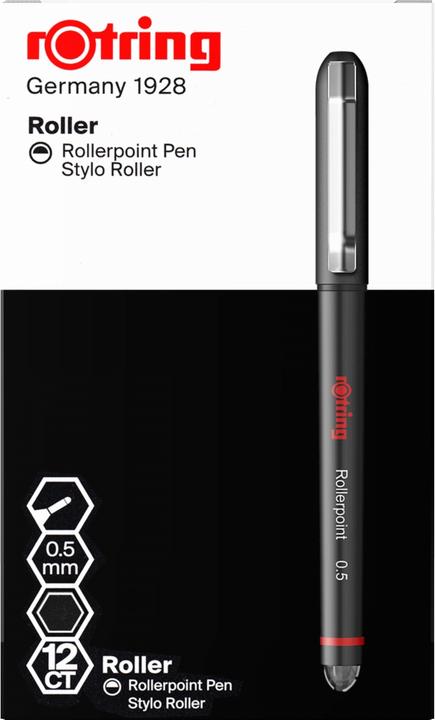 Produktbild Rotring Rollerpoint 0.5 12er Schachtel (Schwarz, 12 x)