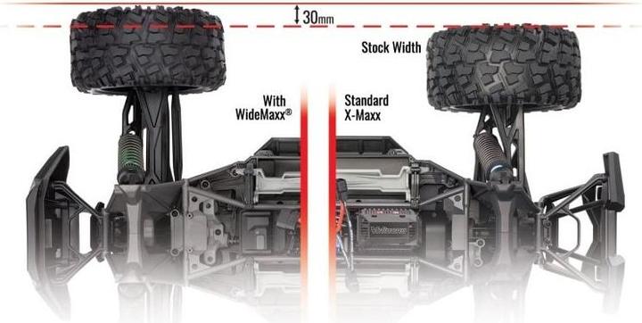 Actual product image Traxxas wide-x-maxx-kit blue wishbone, track rods, shafts + springs
