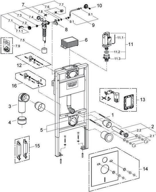 Produktbild Grohe WC-Element RAPID SL Spülkasten 6-9 l