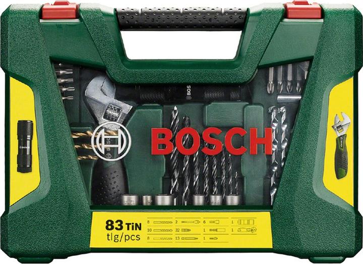 Produktbild Bosch Zubehör V-Line Box, Bohrer- und Bit-Set, 83-teilig, LED-Taschenlampe, Rollgabelschlüssel