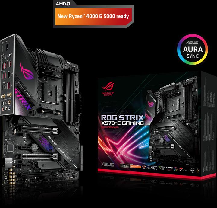 Actual product image ASUS Rog Strix X570-E Gaming (AM4, AMD X570, ATX)