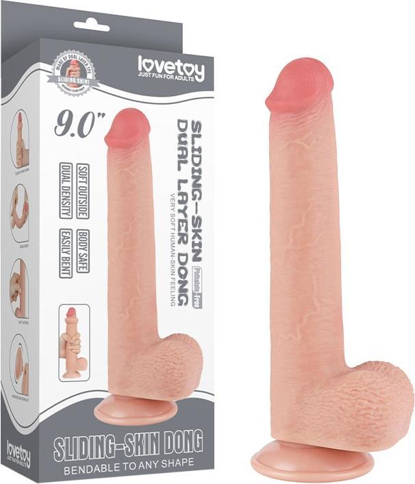 Actual product image Lovetoy Skin Dildo 22 cm