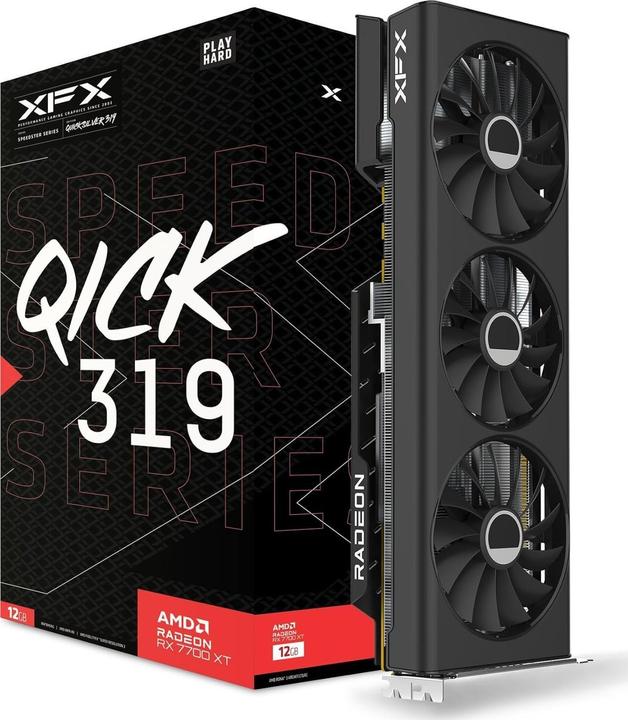 Image du produit XFX RX 7700 XT Noir Qick319 12Go GDDR6 HDMI 3xDP (12 Go)