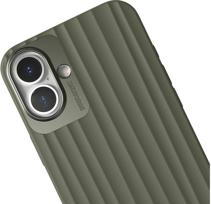 Actual product image Nudient Back Cover Bold MagSafe iPhone 16 Plus Olive Green (Apple iPhone 16 Plus)