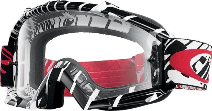 Image du produit Oakley Cadre PROVEN MX : SKULL RUSHMORE RED/BLACK, Lentilles : BLACK IRIDIUM CLEAR