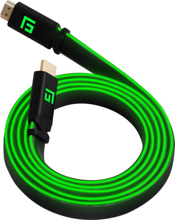 Floating Grip HDMI Cable High Speed 8K/60Hz LED 1.5m green (1.50 m, HDMI)