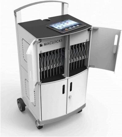 Compulocks CartiPad Duo Tablet / Laptop Charging Rolling Cart 32 Devices EU Power Plug - Wa